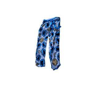 Sesame Street Cookie Monster Blue Fleece Pajama Pants Women Size Large
